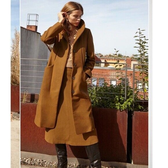 Wilfred Jackets & Blazers - *Flawed Aritzia Wilfred The Cocoon Long Coat Wool Cashmere Camel Size XXS H14288